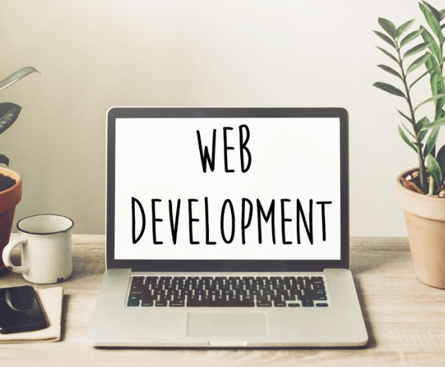 Web Development on laptop